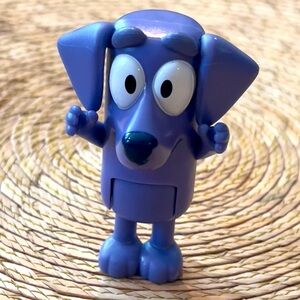 Rare Jean Luc Bluey Caravan 2.5" Play Figure Pose-able Purple Dog